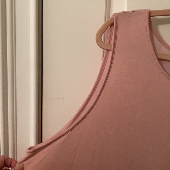 EUC Worthington light pink w/sheer flowy white lining stretchy tank top sz3x - Picture 3 of 11
